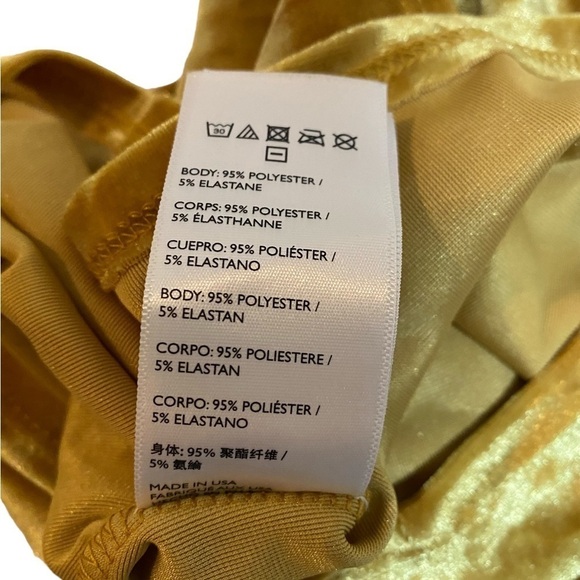 Urban Renewal Yellow Velvet Short Sleeve Top Size XS - Picture 5 of 6